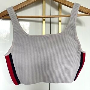 Aritzia Babaton Sculpt Knit Squareneck Cropped Tank